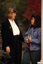 a guidance counselor talking to a student